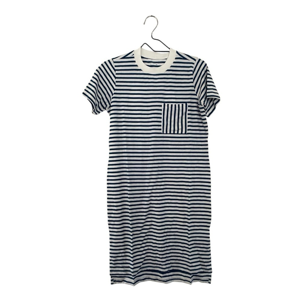 Universal Standard Navy and White Striped T Shirt Dress Women’s Size 4XS NEW